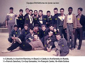 COLLEGE MODERNE LECLERC SIDI BEL ABBES SPORT ATHLETISME 1955